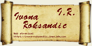 Ivona Roksandić vizit kartica